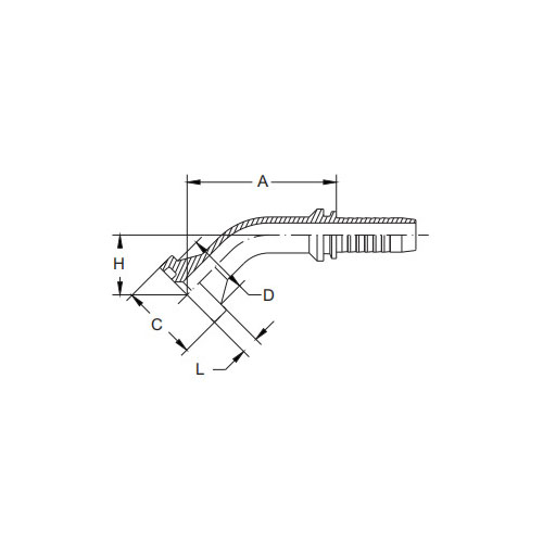 87341-45°SAE Kołnierz 3000PSI Stożek 61